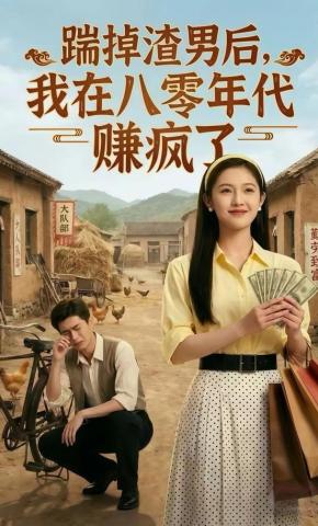短剧《踹掉渣男后，我在八零年代赚疯了》海报