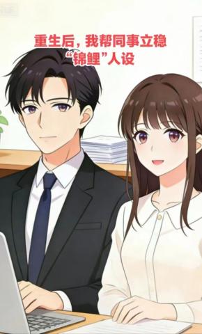 短剧《重生后，我帮同事立稳“锦鲤”人设》海报