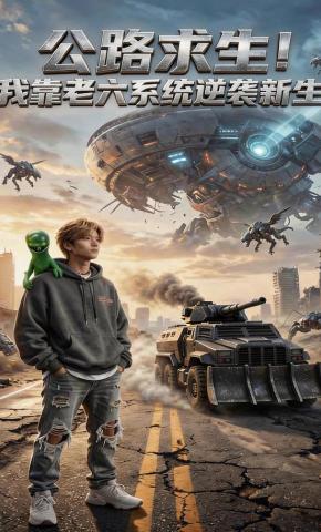 短剧《公路求生！我靠老六系统逆袭新生》海报