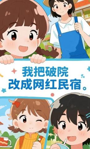 短剧《我把破院改成网红民宿》海报