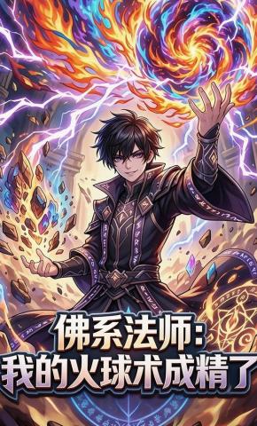 短剧《佛系法师：我的火球术成精了》海报