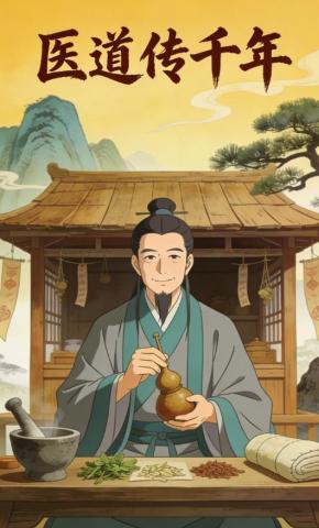 短剧《医道传千年》海报