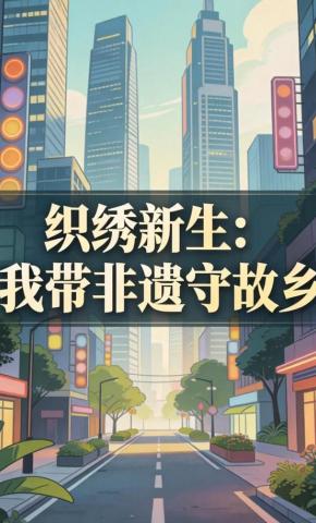 短剧《织绣新生：我带非遗守故乡》海报