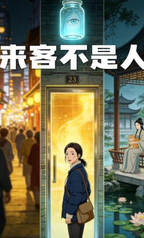 短剧《来客不是人》海报