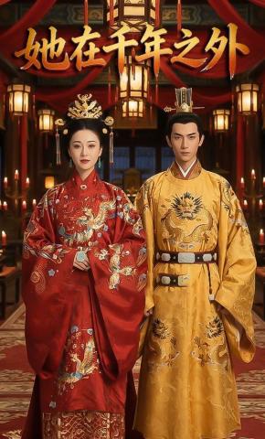 短剧《她在千年之外》海报