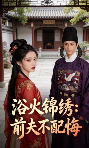 短剧《浴火锦绣，前夫不配悔》海报