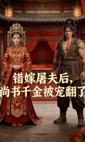 短剧《错嫁屠夫后，尚书千金被宠翻了》海报