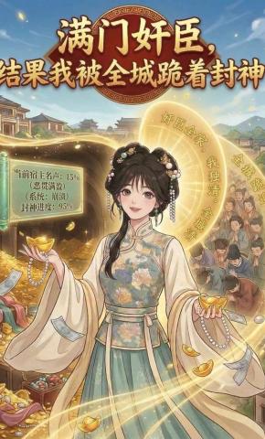 短剧《满门奸臣，结果我被全城跪着封神?》海报