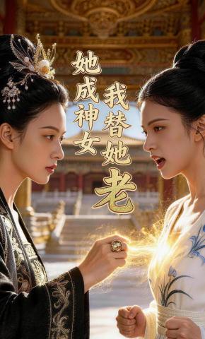 短剧《她成神女，我替她老》海报