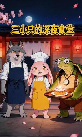 短剧《三小只的深夜食堂》海报