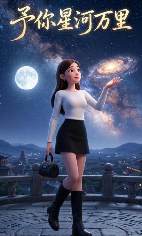 短剧《予你星河万里》海报