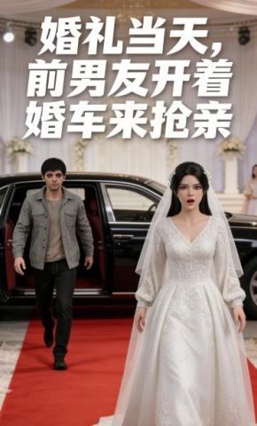 短剧《婚礼当天，前男友开着婚车来抢亲》海报