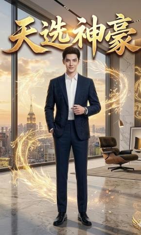 短剧《天选神豪》海报