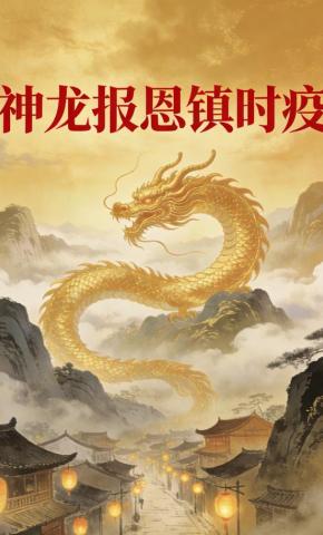 短剧《神龙报恩镇时疫》海报