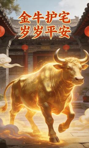 短剧《金牛护宅岁岁平安》海报