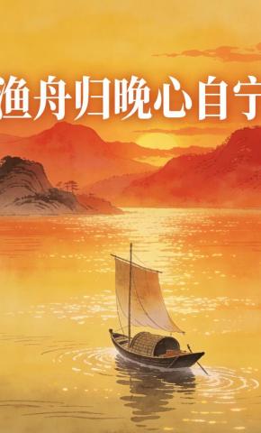短剧《渔舟归晚心自宁》海报