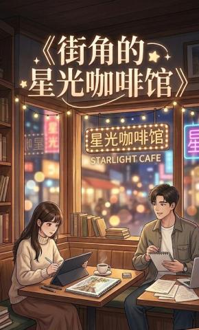 短剧《街角的星光咖啡馆》海报