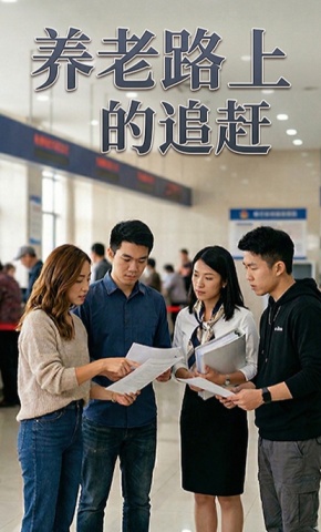 短剧《养老路上的追赶》海报