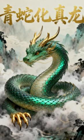 短剧《青蛇化真龙》海报