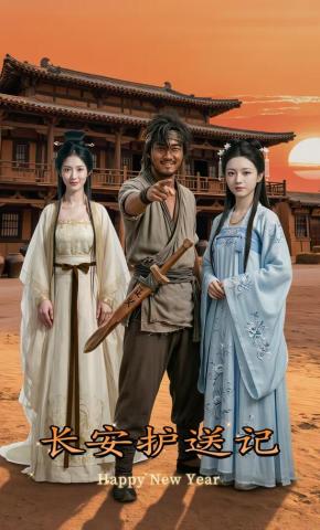 短剧《长安护送记》海报