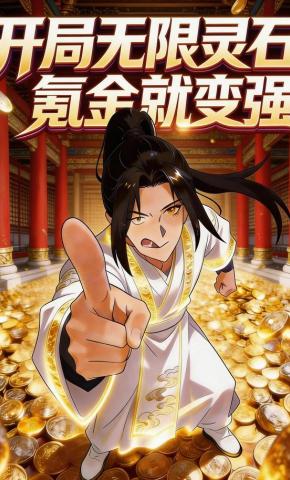 短剧《开局无限灵石，氪金就变强》海报