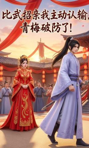 短剧《比武招亲我主动认输，青梅破防了!》海报
