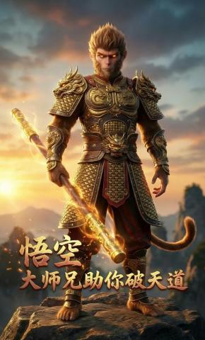 短剧《悟空，大师兄助你破天道》海报