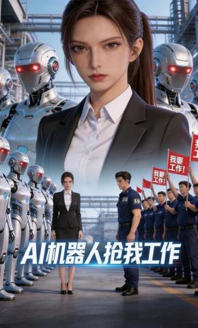 短剧《AI机器人抢我工作》海报