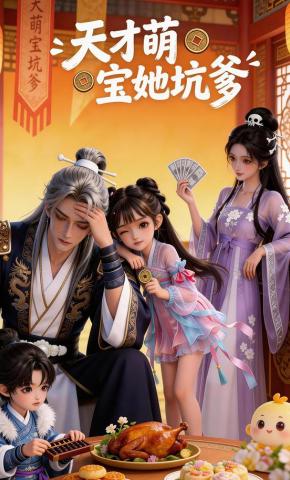 短剧《天才萌宝她坑爹》海报
