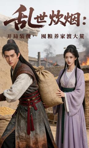 短剧《乱世炊烟：开局装傻，囤粮养家渡大荒》海报