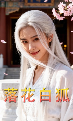 短剧《落花白狐》海报