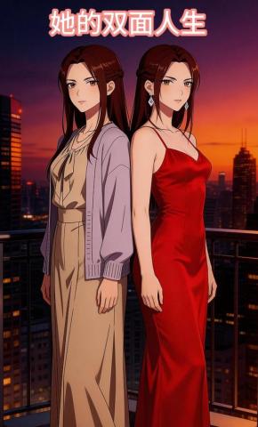 短剧《她的双面人生》海报