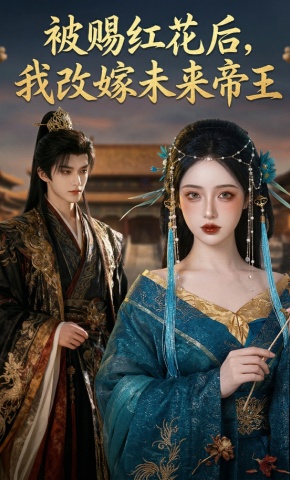 短剧《被赐红花后，我改嫁未来帝王》海报