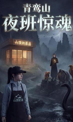 短剧《青鸾山夜班惊魂》海报