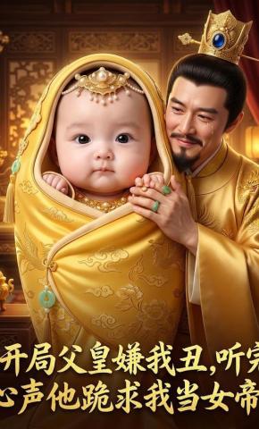 短剧《开局父皇嫌我丑，听完心声他跪求我当女帝》海报