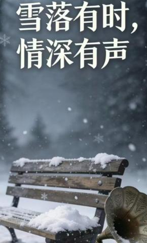 短剧《雪落有时，情深有声》海报
