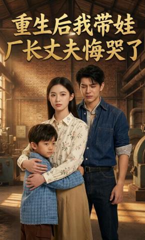 短剧《重生后我带娃，厂长丈夫悔哭了》海报