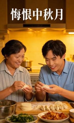 短剧《悔恨中秋月》海报