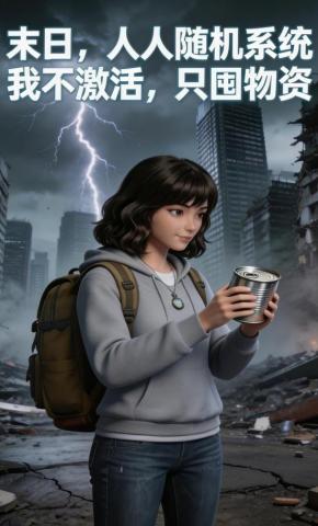 短剧《末日！人人随机系统！我不激活，只囤物资！》海报