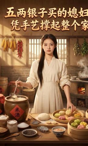 短剧《五两银子买的媳妇，凭手艺撑起整个家》海报