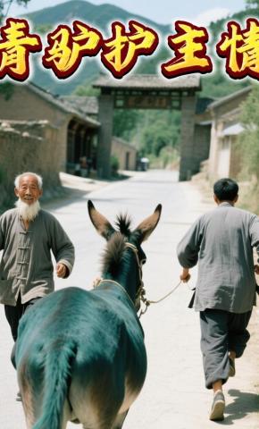 短剧《青驴护主情》海报