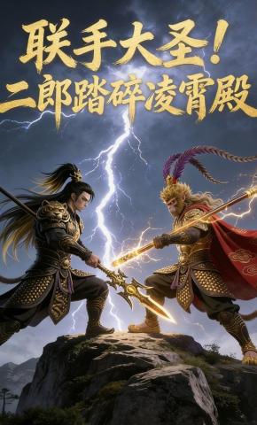 短剧《联手大圣！二郎踏碎凌霄殿》海报