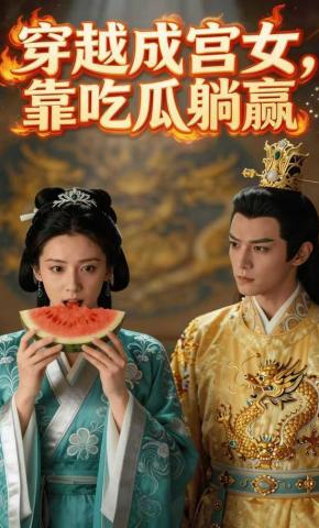 短剧《穿越成宫女，靠吃瓜躺赢》海报