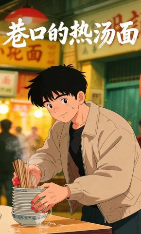 短剧《巷口的热汤面》海报