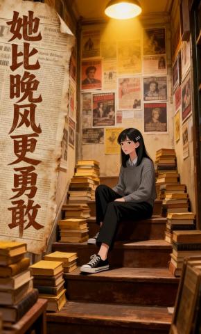 短剧《她比晚风更勇敢》海报