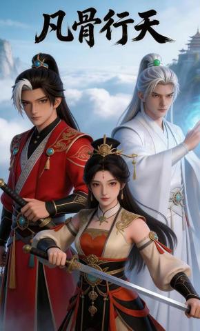 短剧《凡骨行天》海报