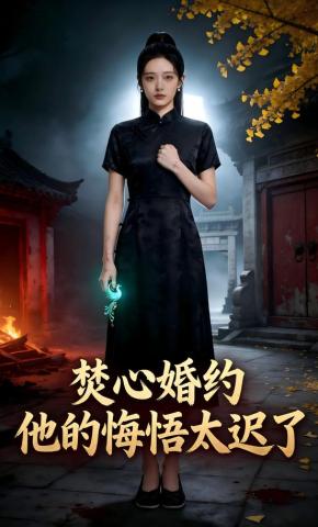 短剧《焚心婚约：他的悔悟太迟了》海报