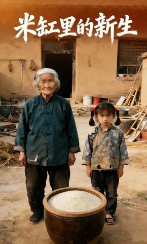 短剧《米缸里的新生》海报