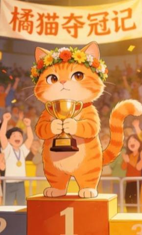 短剧《橘猫夺冠记》海报