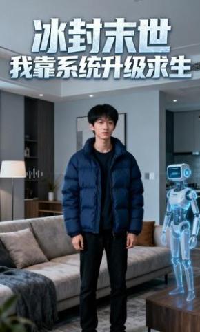 短剧《冰封末世：我靠系统升级求生》海报